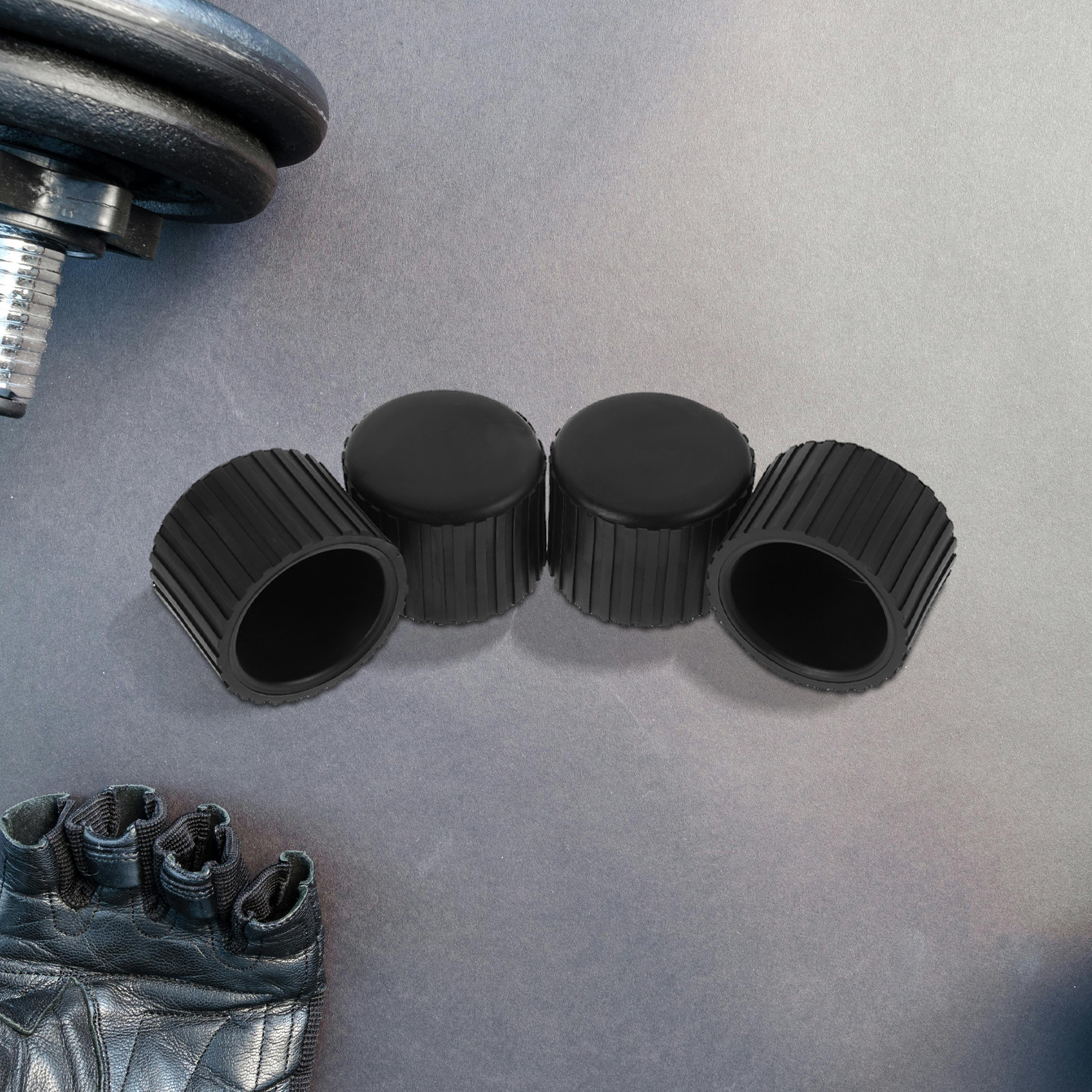 Home Gym Rubber Flooring - 4 Pezzi di Protezioni Rotonde in