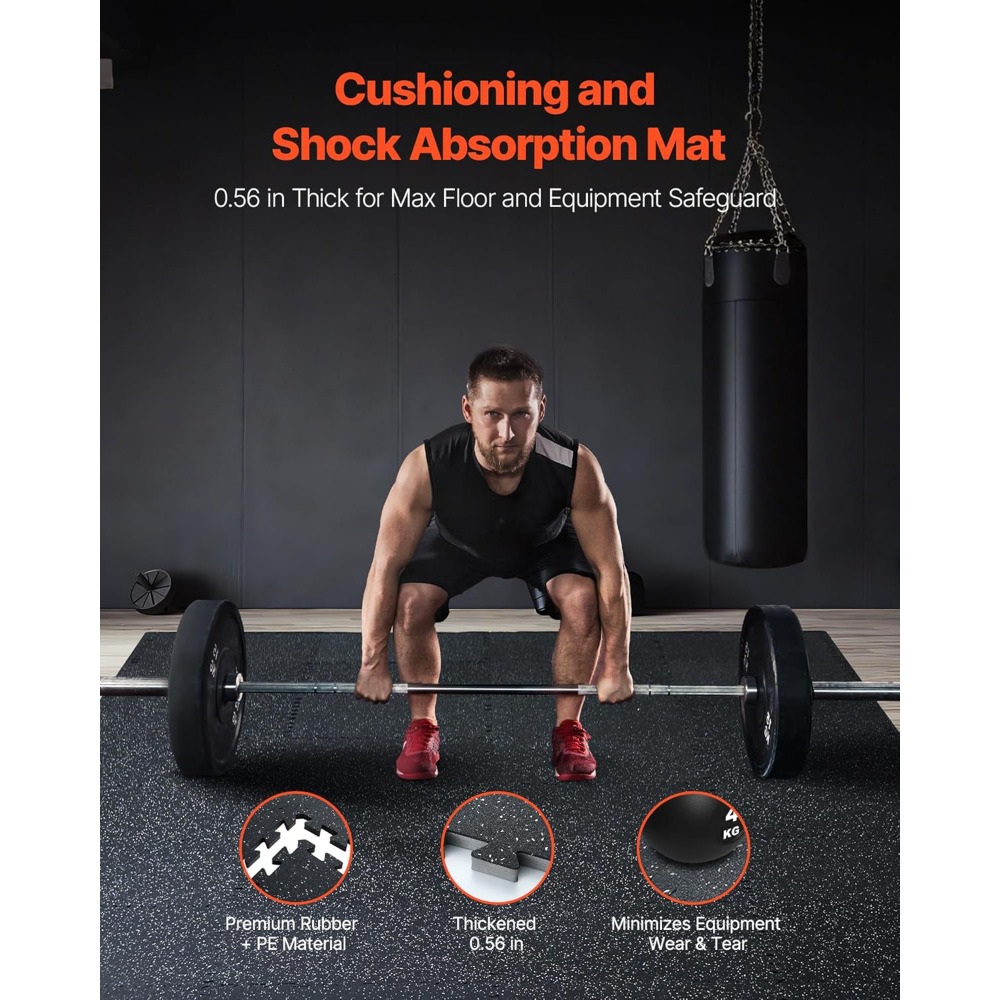 Home Gym Rubber Flooring - Piastrelle Incastrabili in Gomma e Schiuma