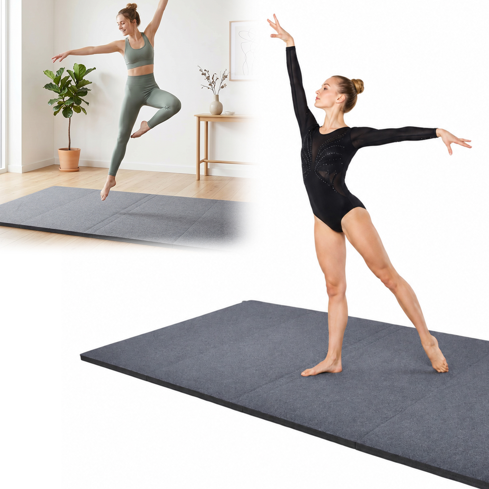 Home Gym Yoga Mat - Tappetini Ginnici per Acrobazie, Spessore 4
