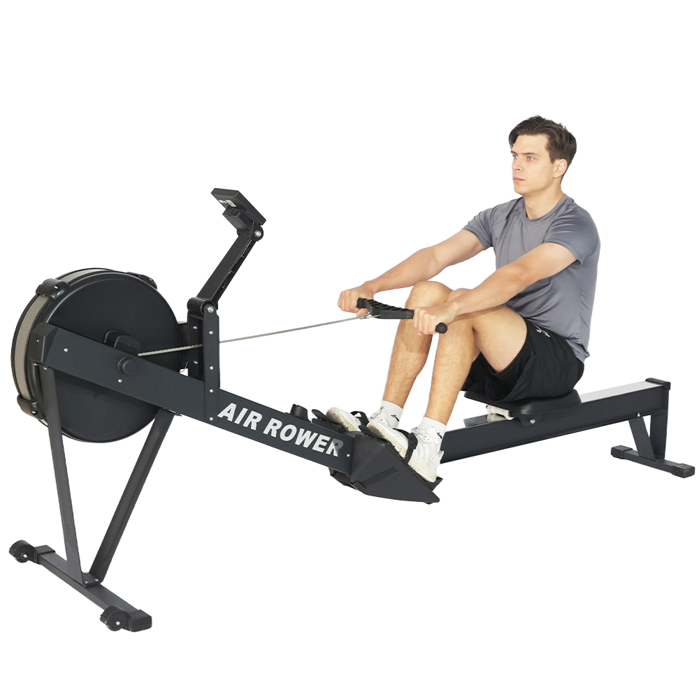 Home Gym Rowing Machine - Vogatore ad aria pieghevole in acciaio