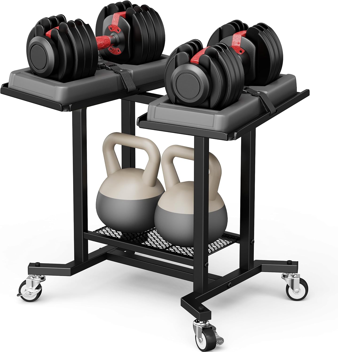 Home Gym Rubber Flooring - Supporto Regolabile per Manubri, Rack Porta