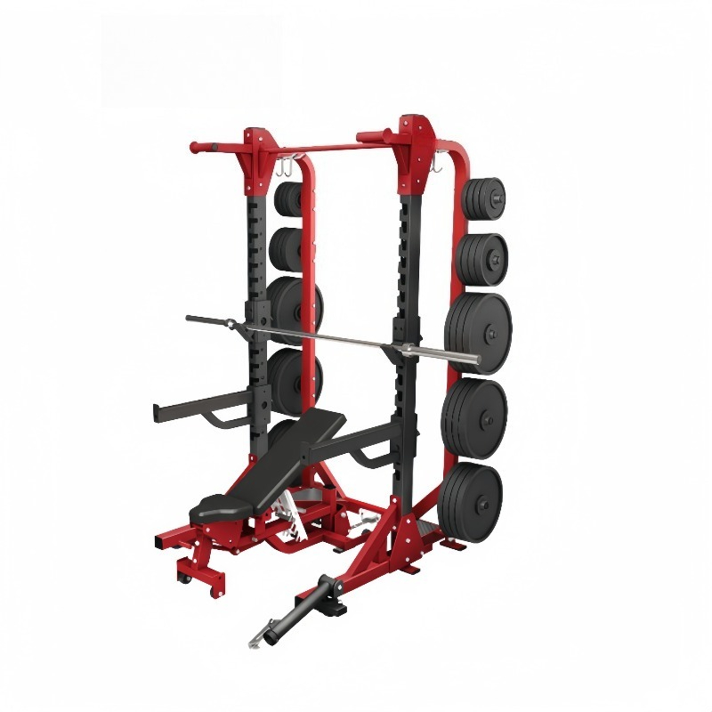 Home Gym Half Rack - Set Completo Attrezzatura Commerciale per Palestra
