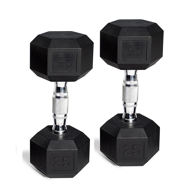 Hex Dumbbell Set - Set di manubri esagonali in gomma