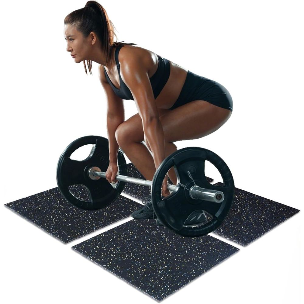 Home Gym Rubber Flooring - Piastrelle Incastrabili 40x40 Pollici - Tappetini