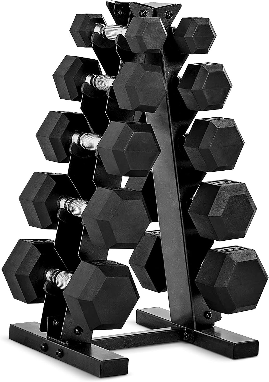 Hex Dumbbell Set - Set di manubri esagonali rivestiti in