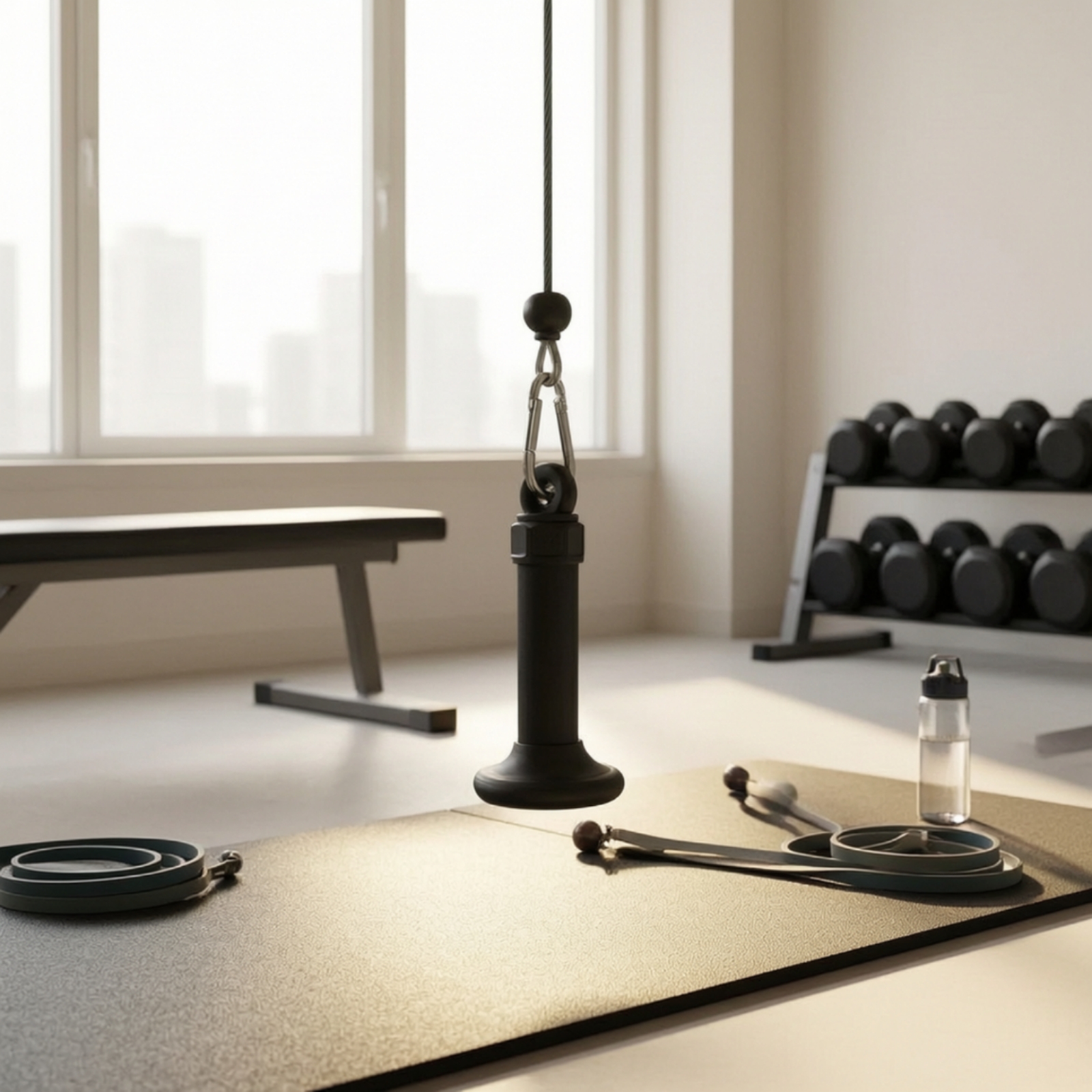 Home Gym Usa - Maniglia per Cavo con Moschettone, Compatta