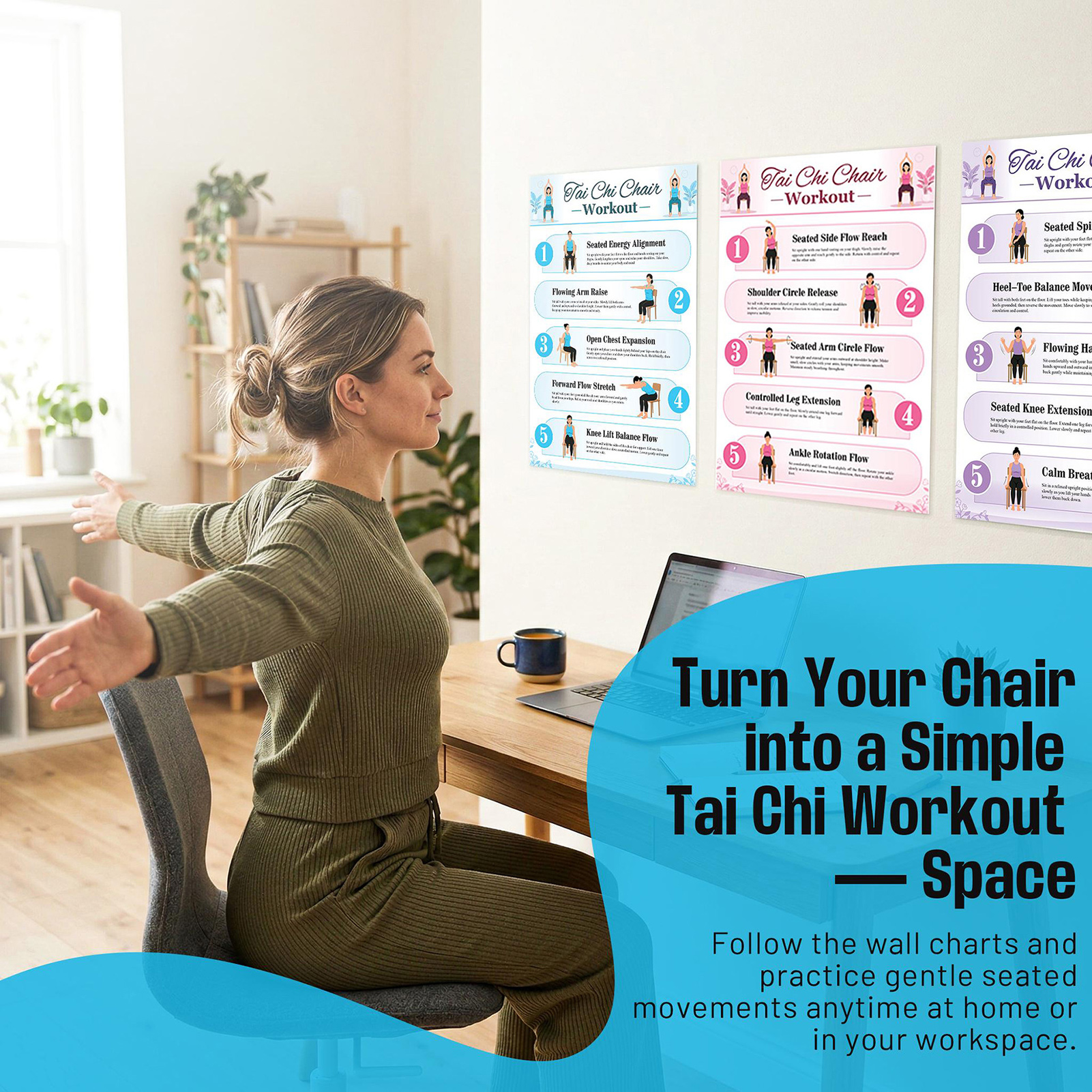 Home Gym Guide - Set di 6 Poster per Allenamento