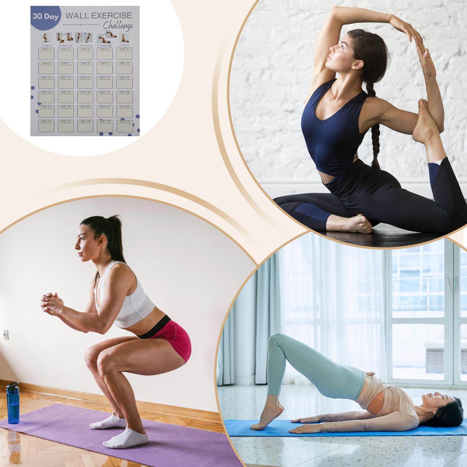 Workout Plan Home Gym - Pianificatore fitness da parete 30 giorni