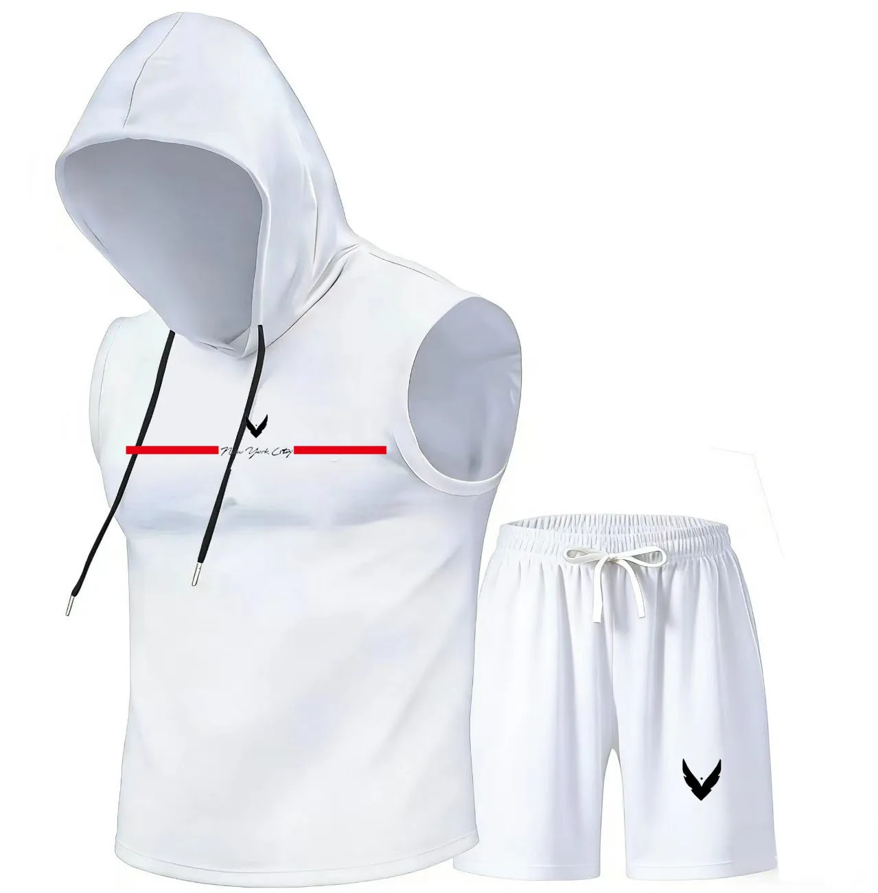 Home Gym Usa - Set gilet con cappuccio da uomo,