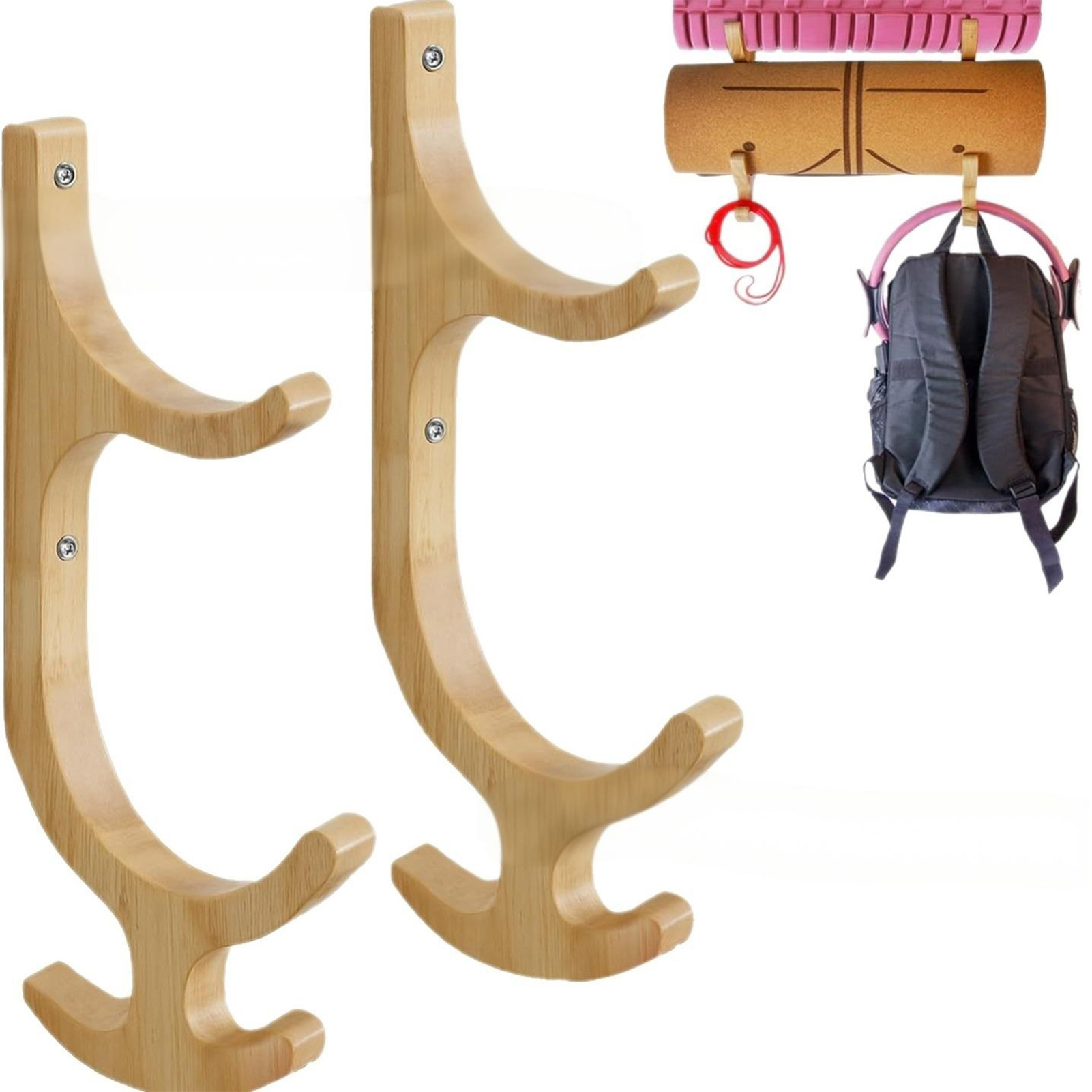 Supporto da parete per 2 fasce - Home Gym Yoga Mat recensione e prezzo