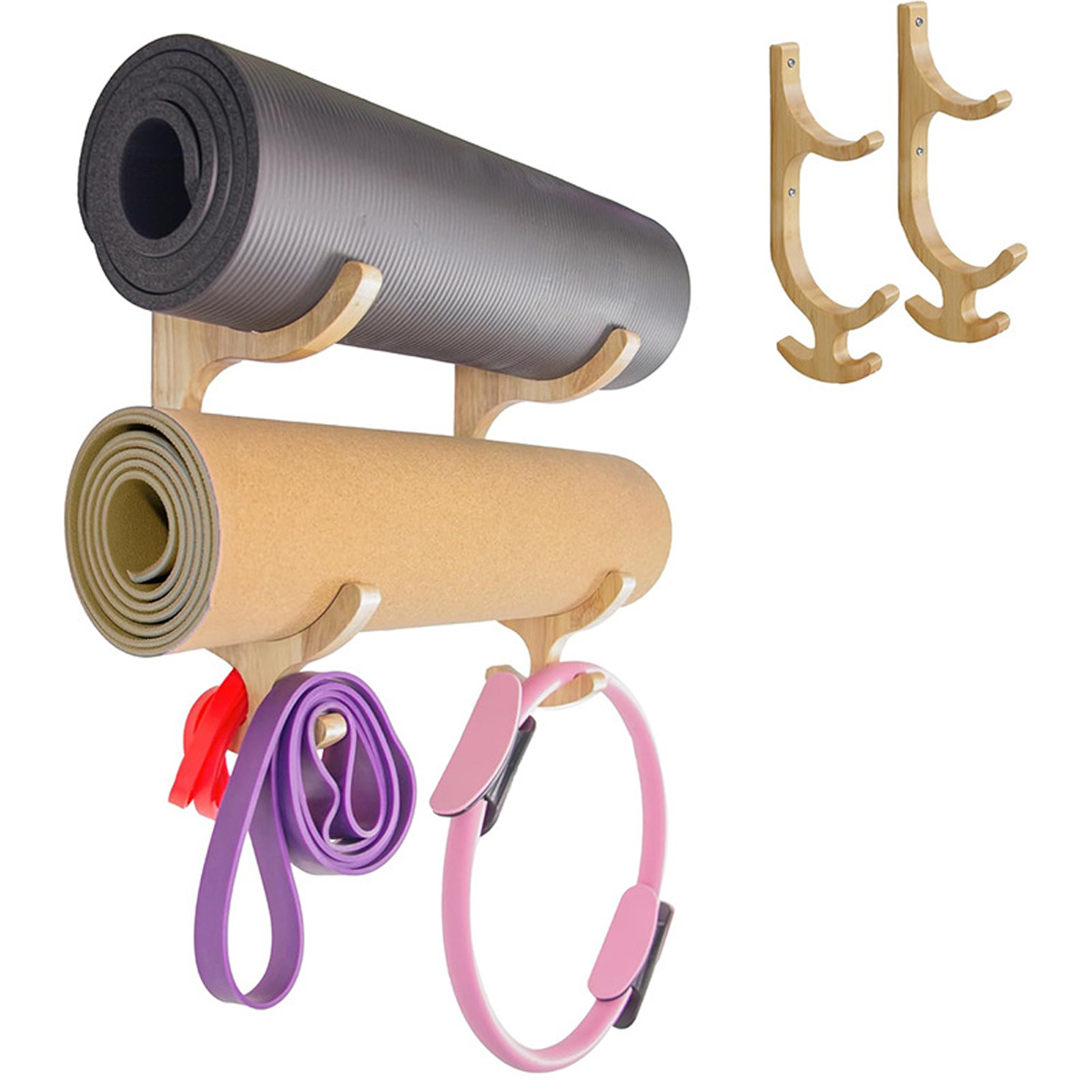 Supporto da parete per 2 fasce - Home Gym Yoga Mat recensione e prezzo