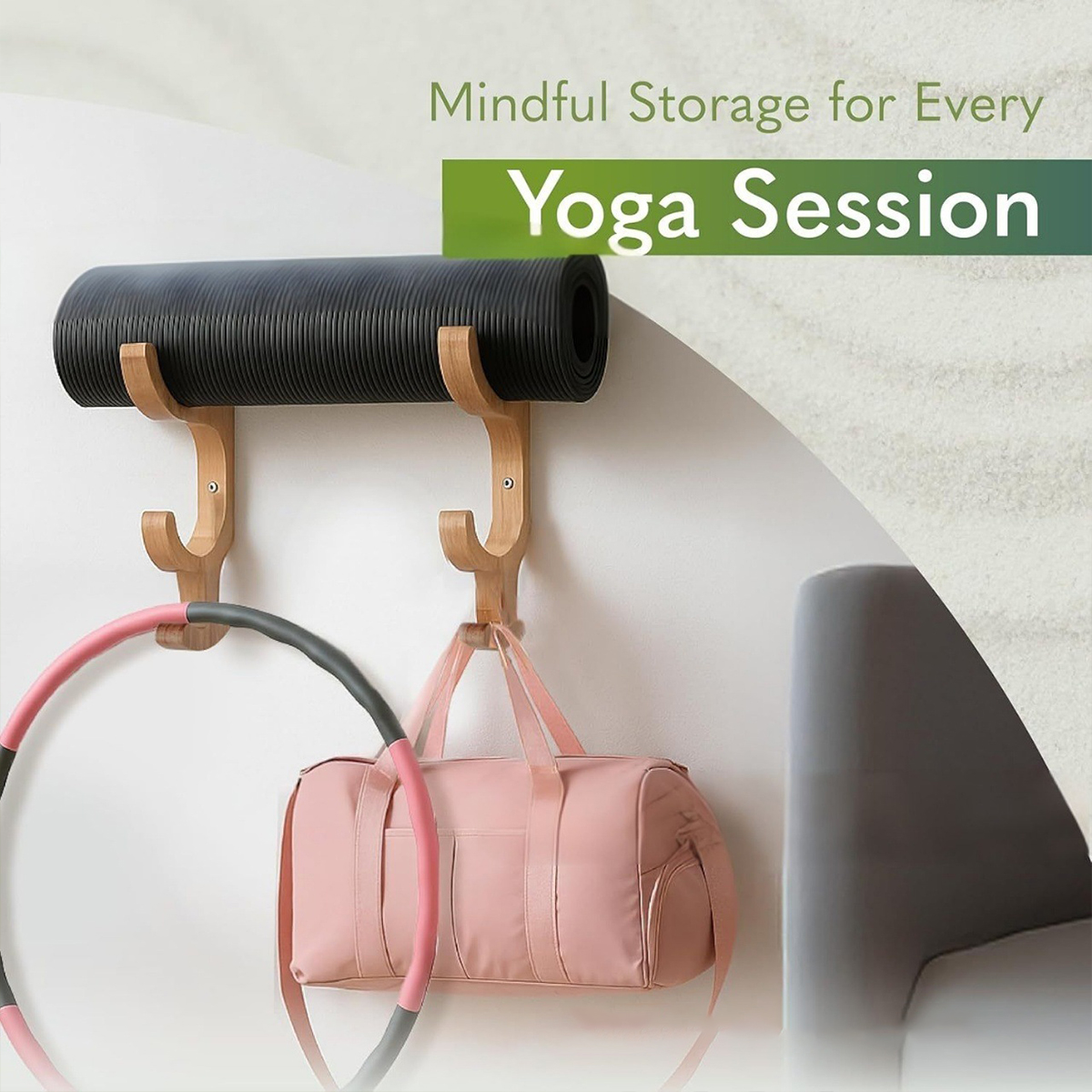 Supporto da parete per 2 fasce - Home Gym Yoga Mat recensione e prezzo