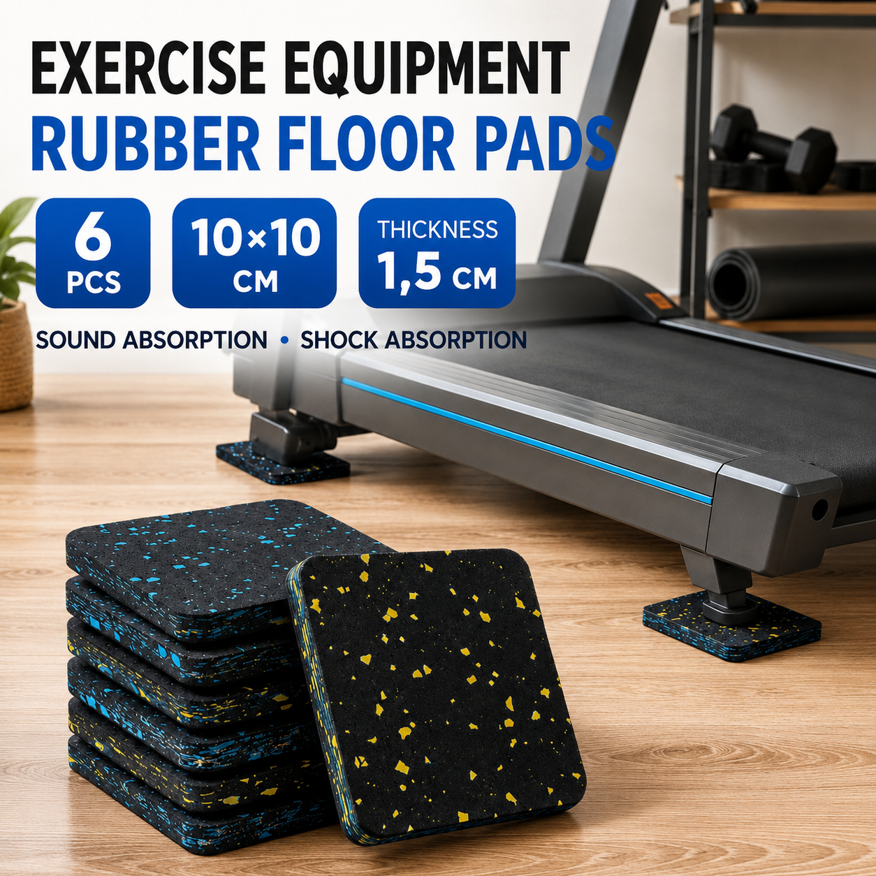 Tappetino per tapis roulant da - Home Gym Rubber Flooring recensione e prezzo