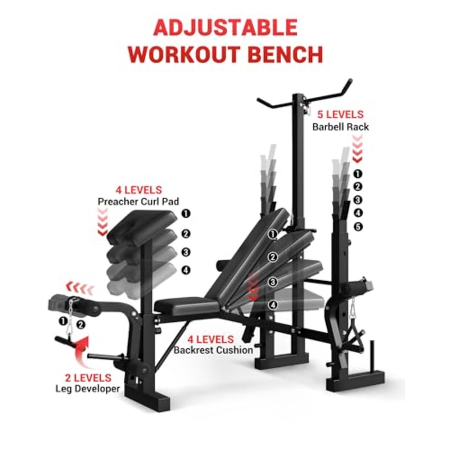 Set Panca Pesi Pieghevole 8-in - Home Gym Leg Extension recensione e prezzo