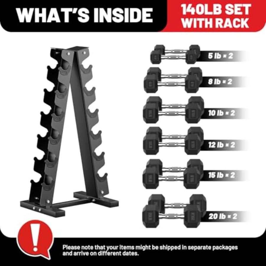 Set di manubri esagonali gomma - Hex Dumbbell Set recensione e prezzo