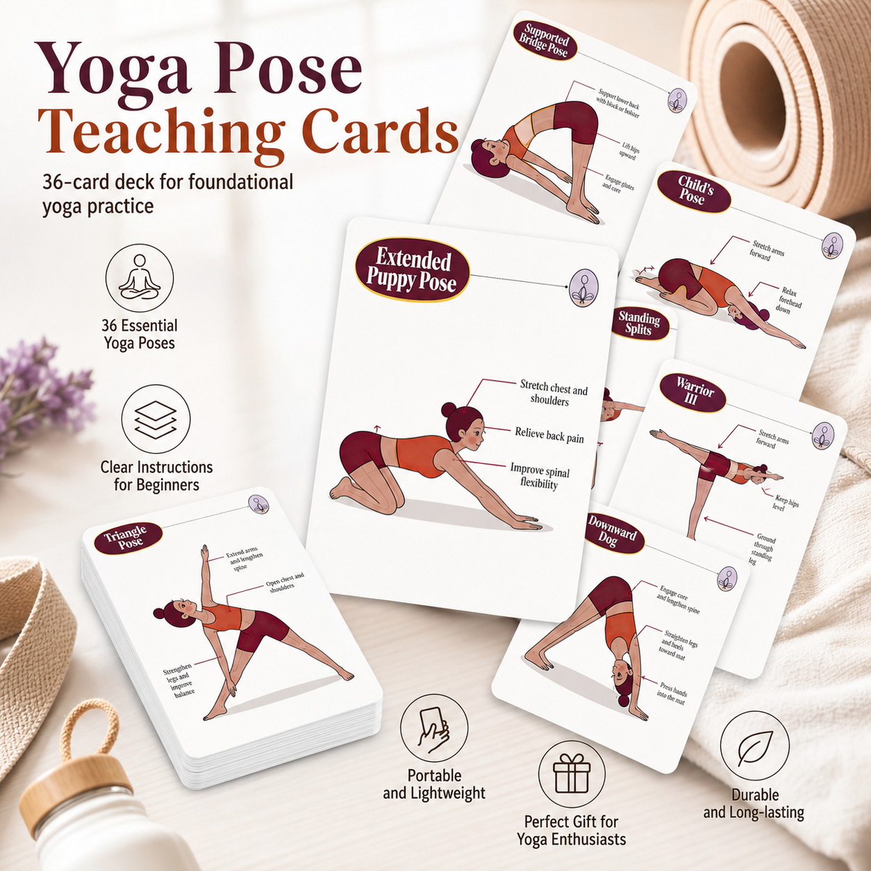 Carte Portatili per Pose Yoga  - Home Gym Guide recensione e prezzo