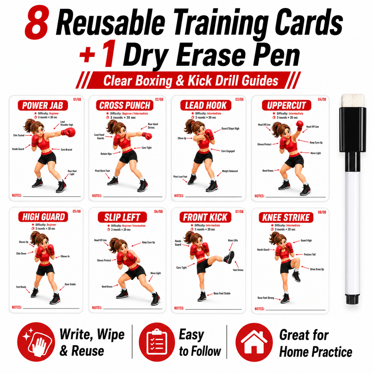 Set di 8 Adesivi Guida per All - Home Gym Guide recensione e prezzo